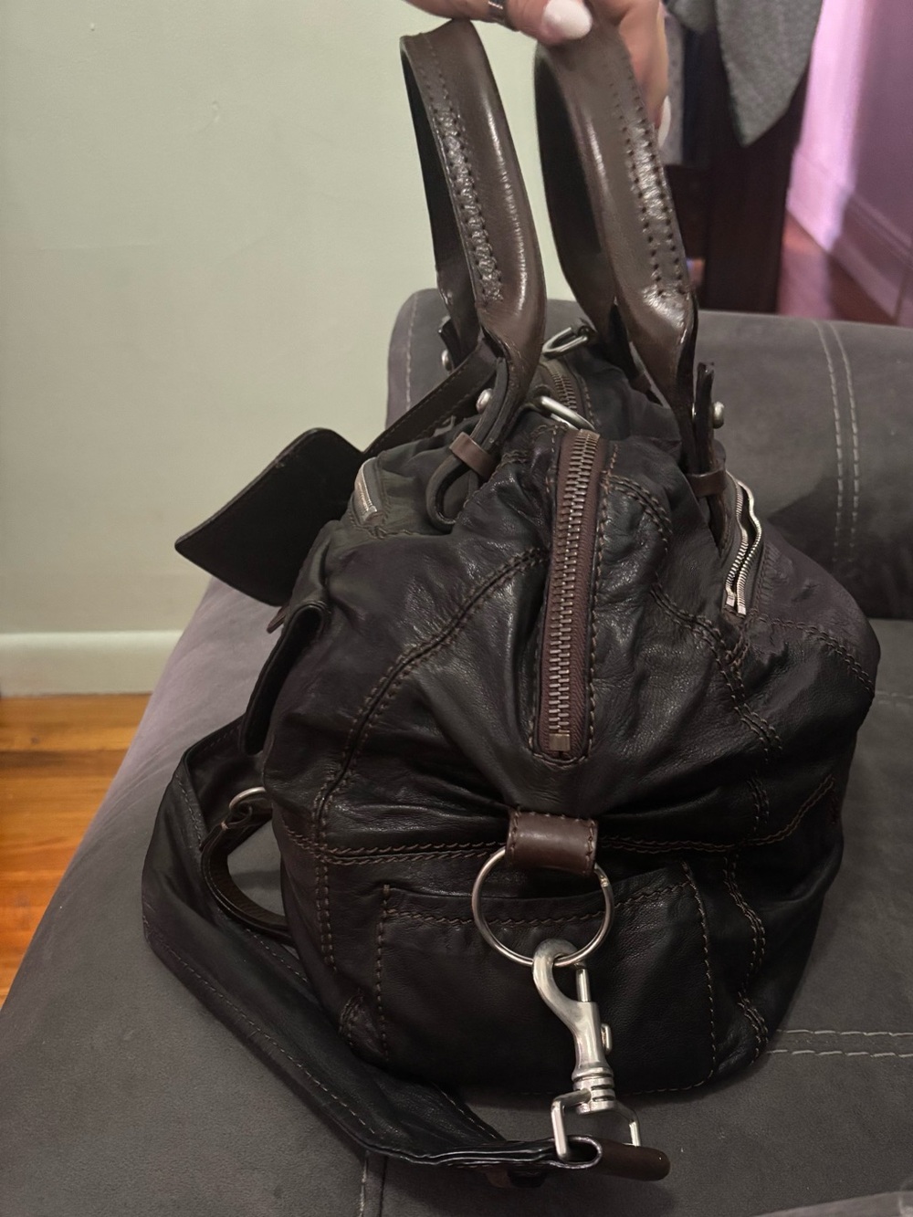 Vintage Chloe Black and Brown Leather  Bag - Picture 4 of 6